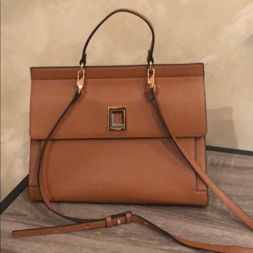 Luana Brown/Tan Leather Crossbody Made in Italy